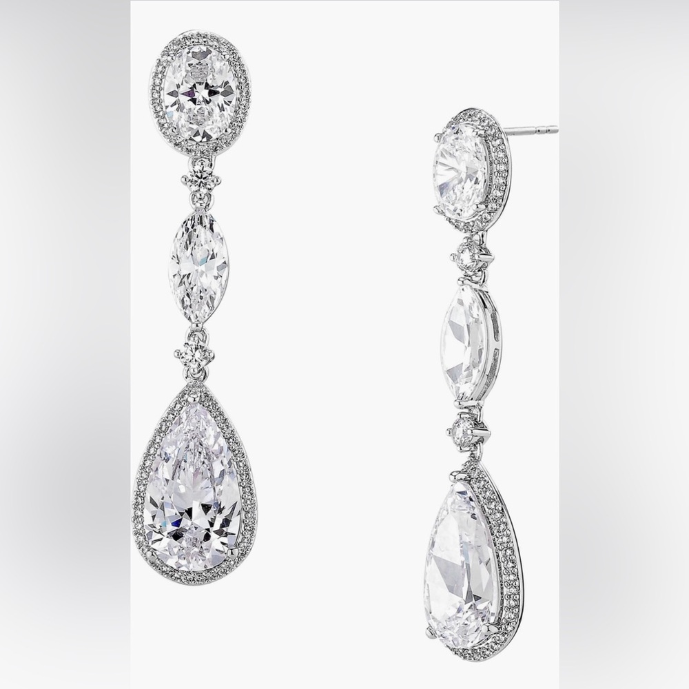 NADRI Cubic Zirconia Teardrop Earrings, BRAND NEW, $90